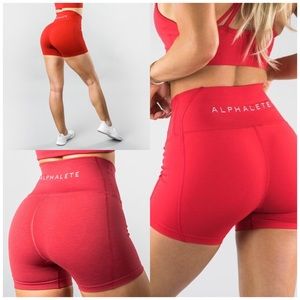 Alphalete Revival Shorts Red